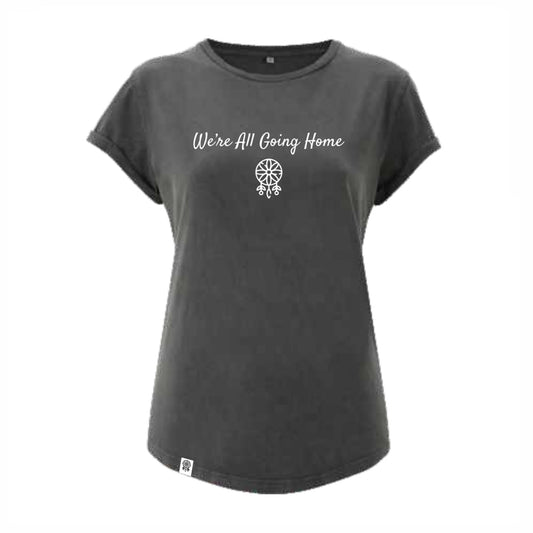 T-Shirt (woman) Life Will Find A Way (stonewash grey)