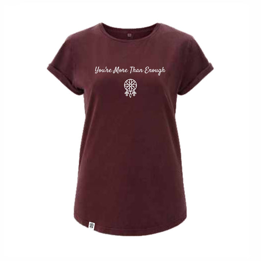 T-Shirt (woman) You're More Than Enough (stonewash burgundy)